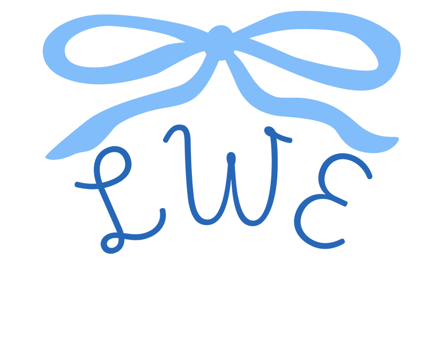 Script Monogram with bow