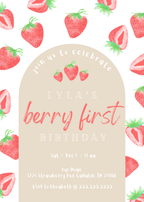 Berry First Birthday Invitation