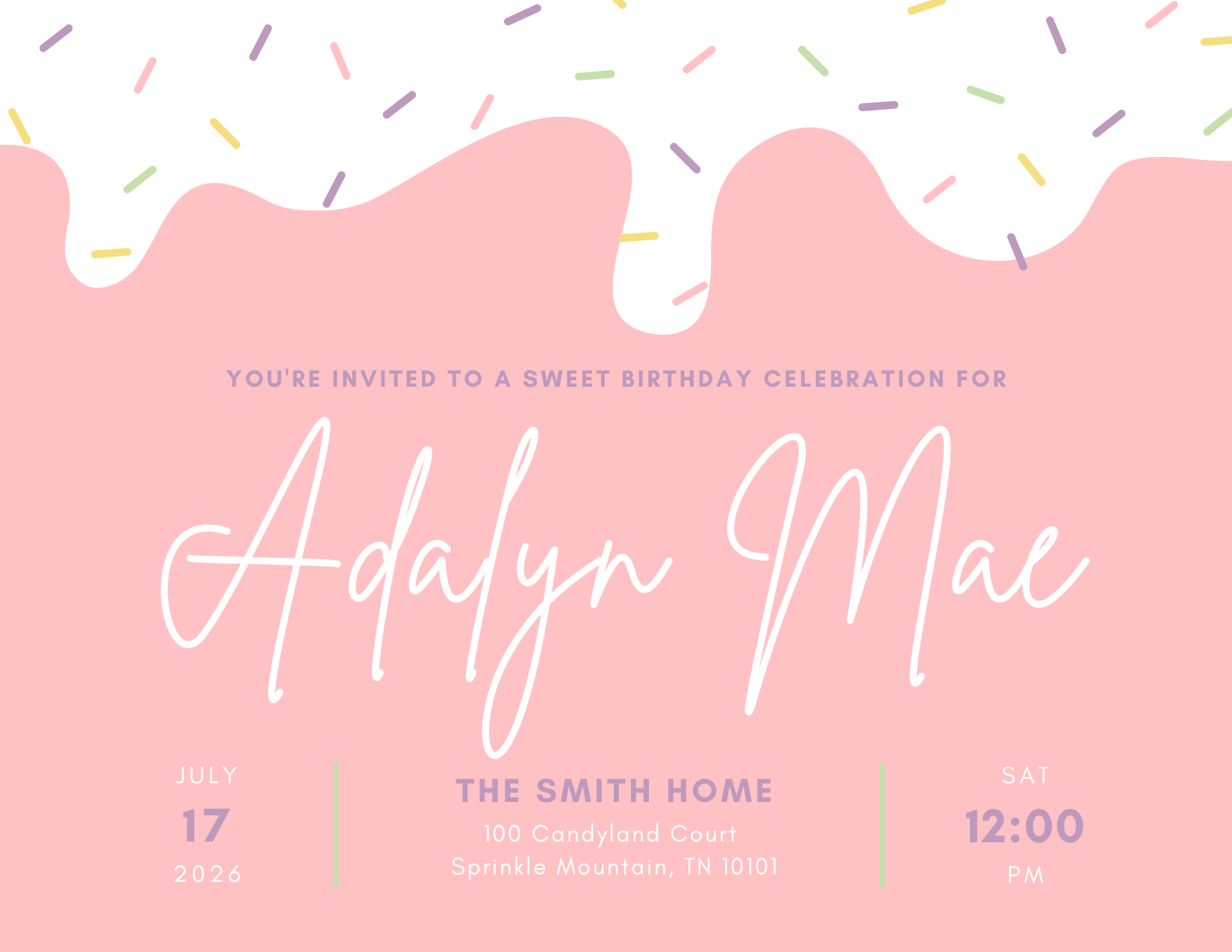 Ice Cream Party Invitation
