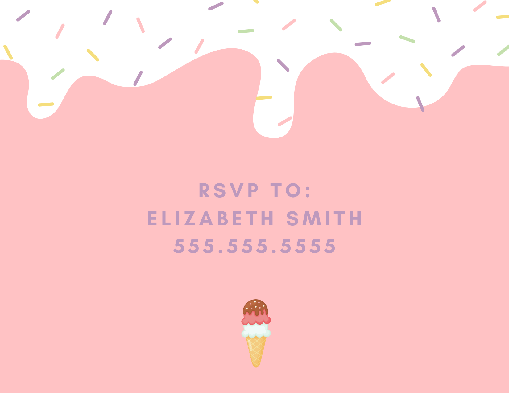 Ice Cream Party Invitation