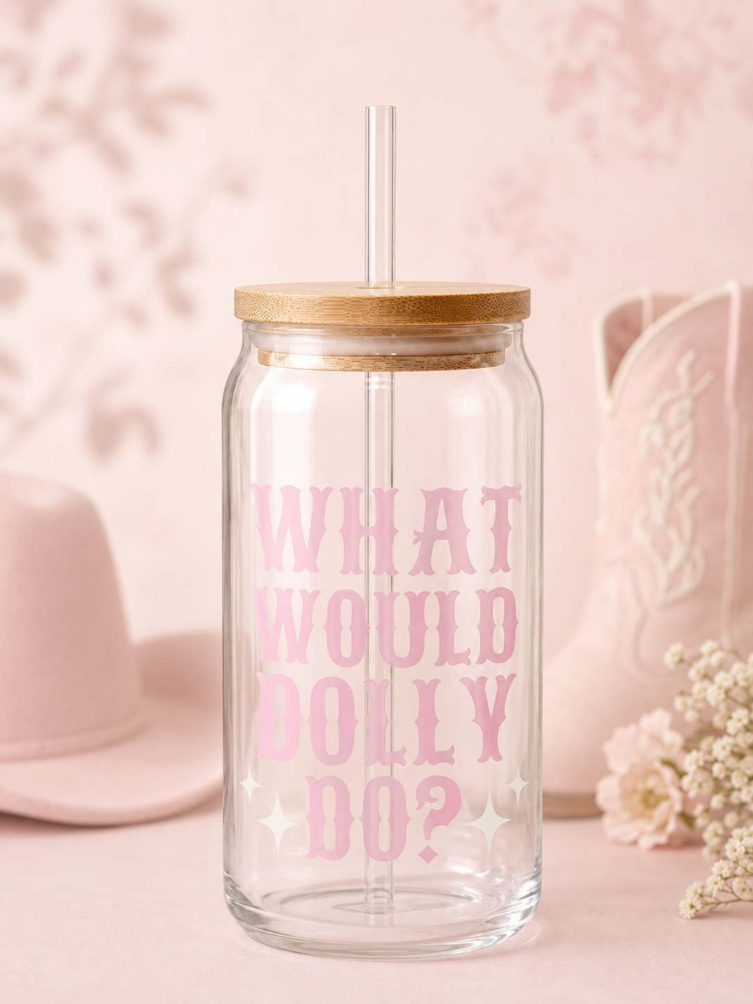 What Would Dolly Do Glass Tumbler