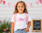 Kids School Grade With Name Tee