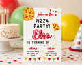Pizza Party Birthday Invitation