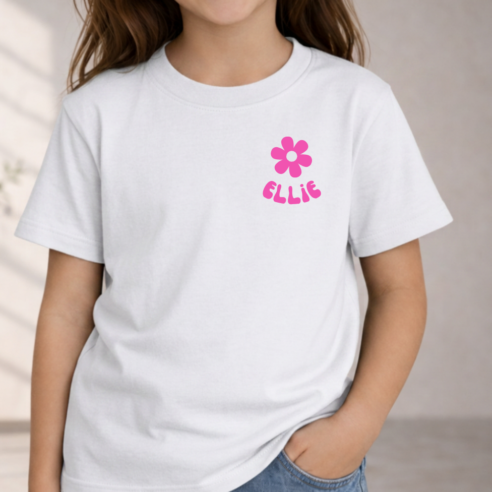 Girls Name With Daisy Tee