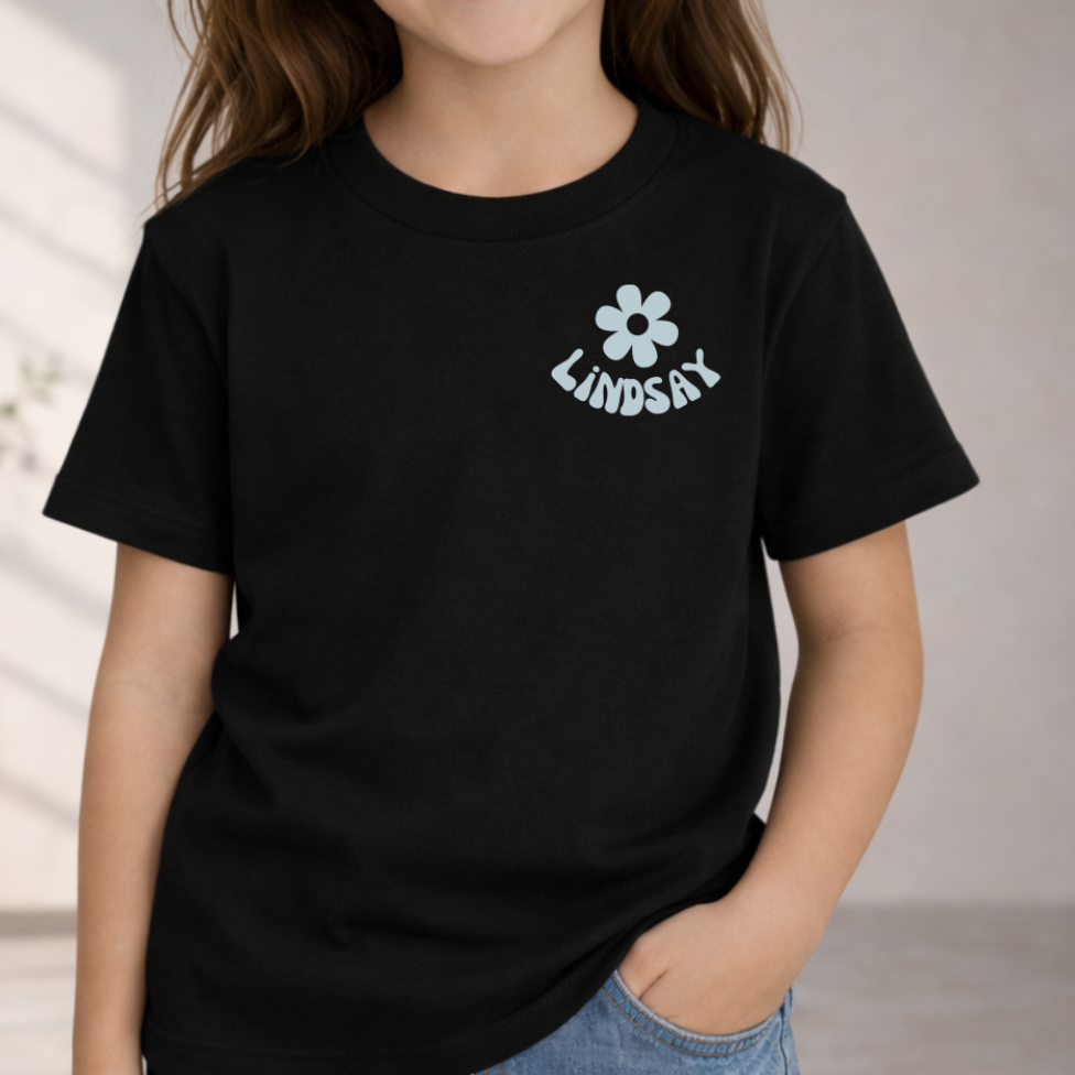 Girls Name With Daisy Tee