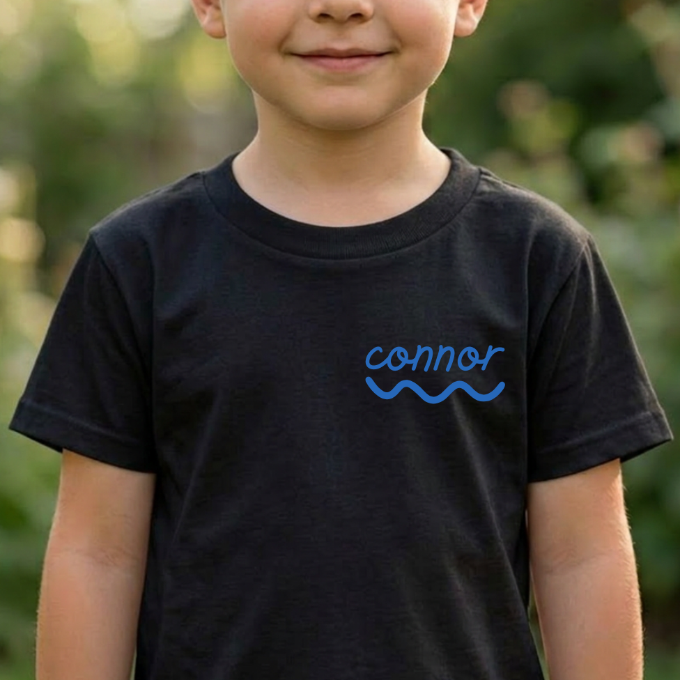 Kids Name-with-emblem Tee