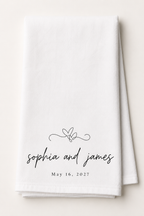 Couple Name in Script with Date Kitchen Towel