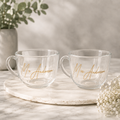 Mr. and Mrs. Name Clear Mug Set